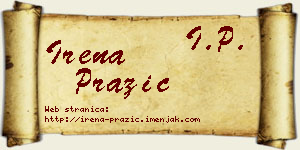 Irena Pražić vizit kartica